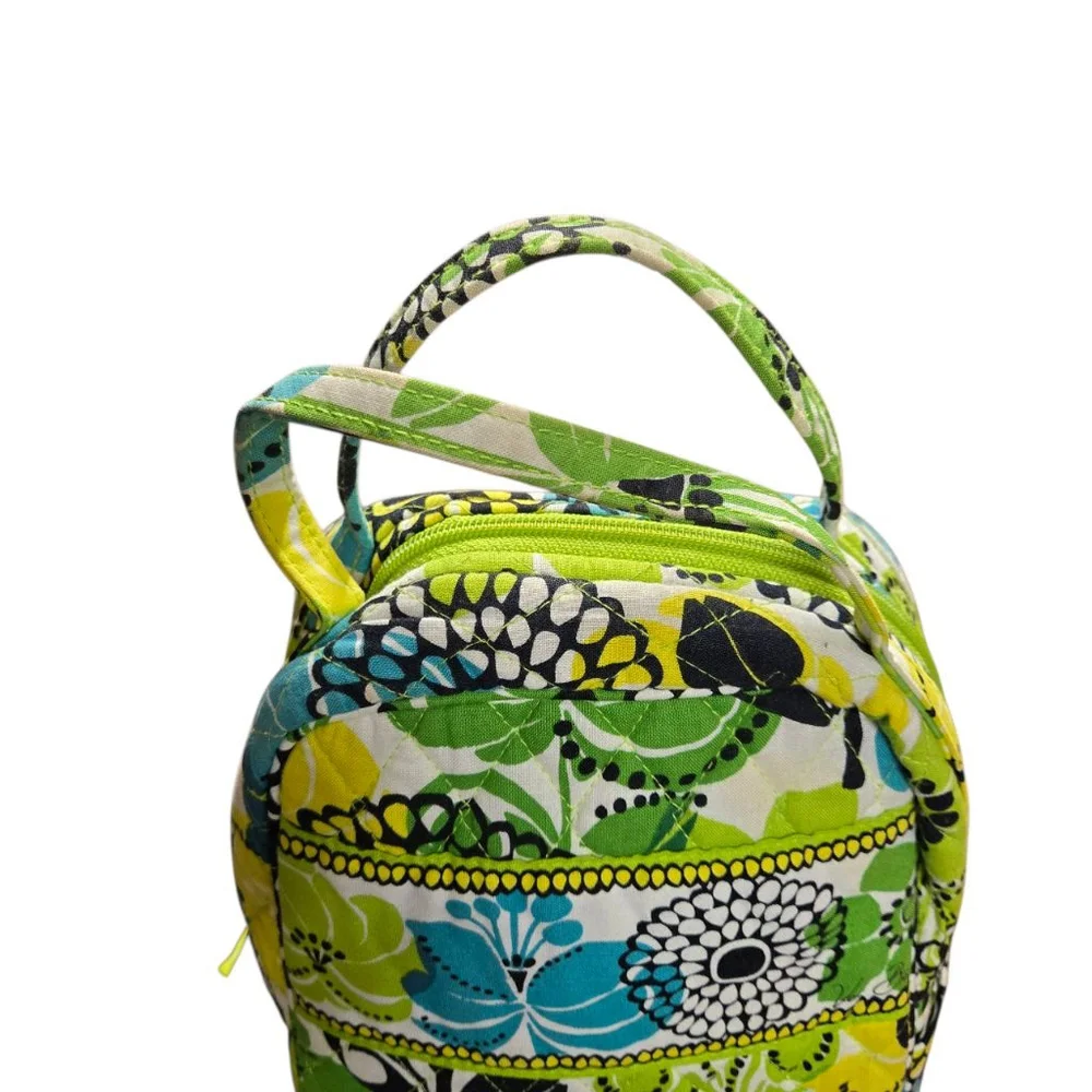 Vera Bradley Lunch Bag Limes Up Insulated Green Yellow Blue Floral Quilted